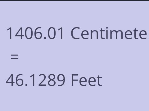 1406.01 CM TO FEET