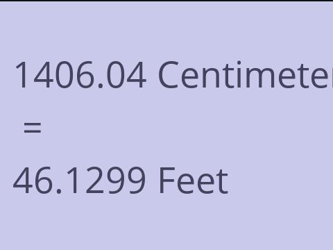 1406.04 CM TO FEET