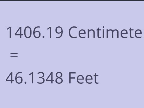 1406.19 CM TO FEET