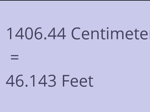 1406.44 CM TO FEET