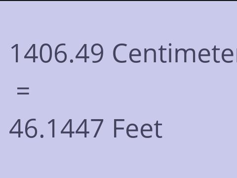 1406.49 CM TO FEET