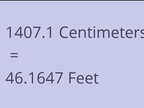 1407.1 CM TO FEET