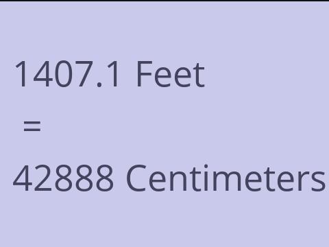 1407.1 FEET TO CM