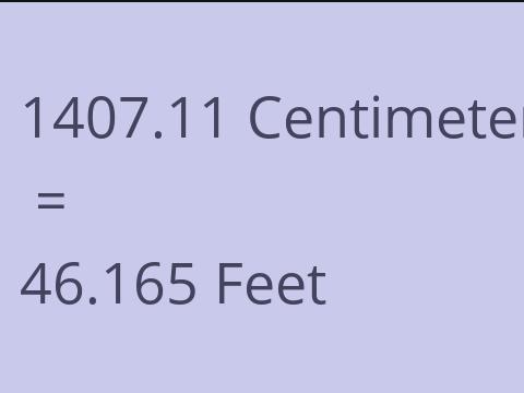 1407.11 CM TO FEET