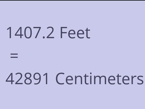 1407.2 FEET TO CM