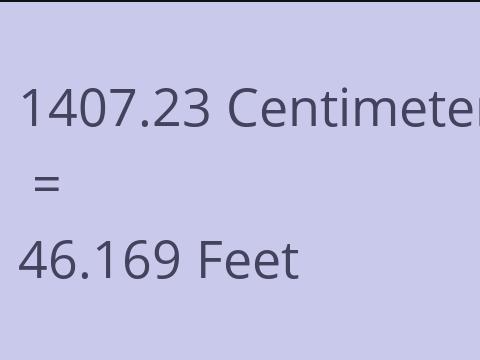 1407.23 CM TO FEET