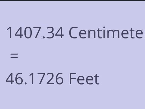 1407.34 CM TO FEET