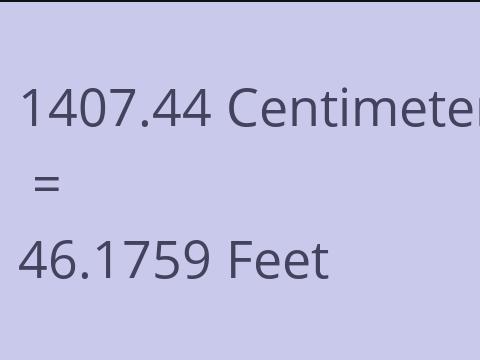 1407.44 CM TO FEET