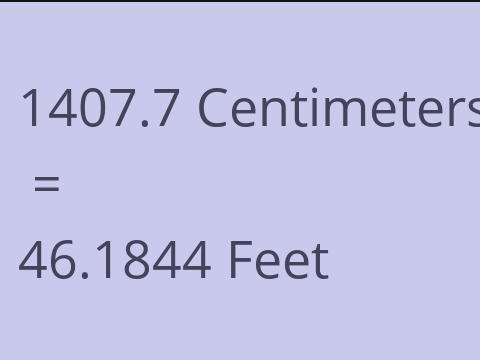 1407.7 CM TO FEET