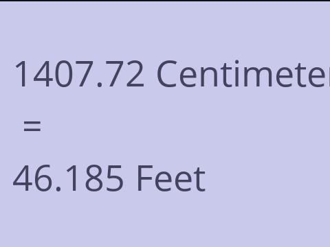 1407.72 CM TO FEET