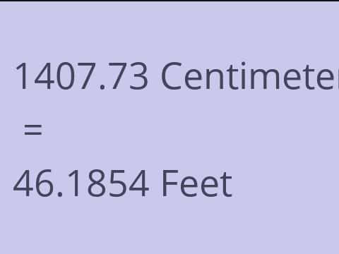 1407.73 CM TO FEET