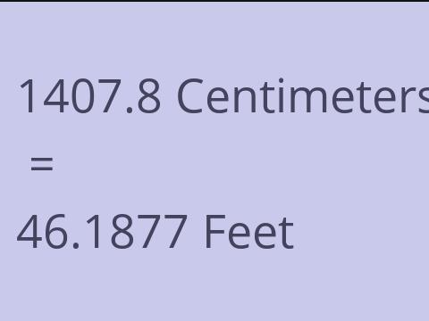 1407.8 CM TO FEET