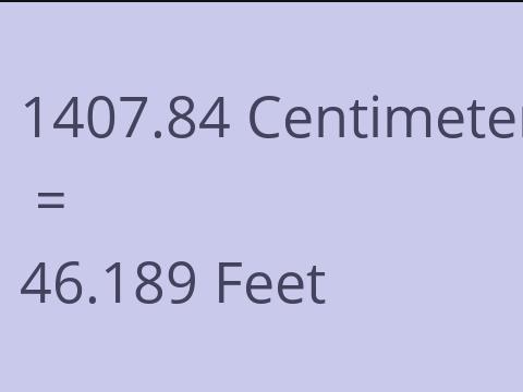 1407.84 CM TO FEET