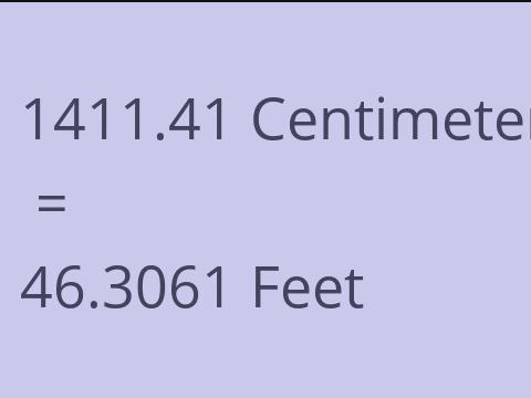 1411.41 CM TO FEET