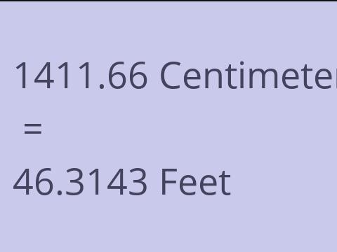 1411.66 CM TO FEET