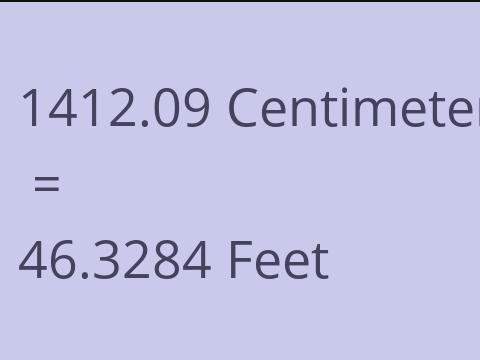 1412.09 CM TO FEET