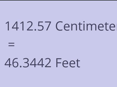 1412.57 CM TO FEET