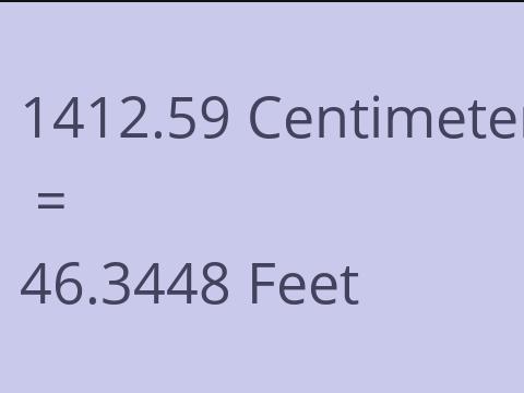 1412.59 CM TO FEET