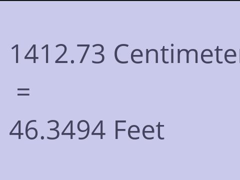 1412.73 CM TO FEET