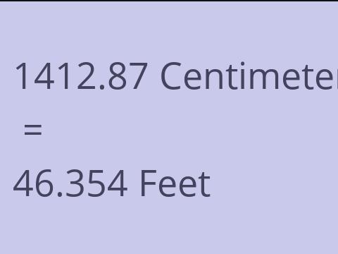 1412.87 CM TO FEET