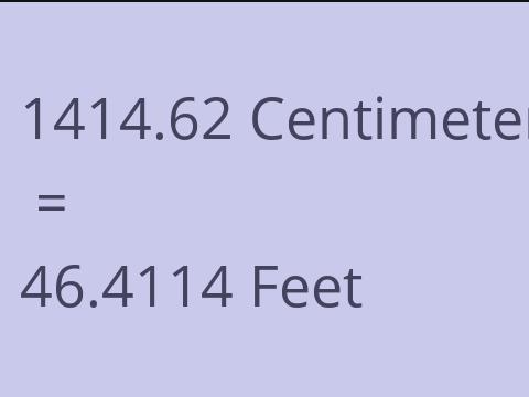 1414.62 CM TO FEET