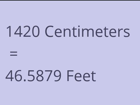 1420 CM TO FEET