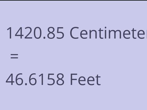 1420.85 CM TO FEET