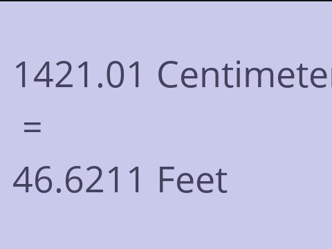 1421.01 CM TO FEET