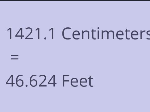 1421.1 CM TO FEET