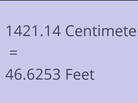 1421.14 CM TO FEET