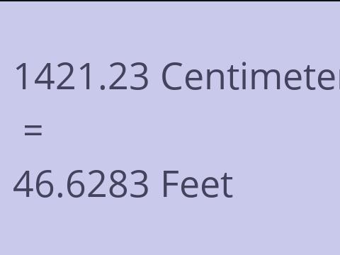 1421.23 CM TO FEET