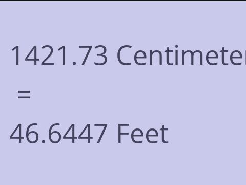 1421.73 CM TO FEET