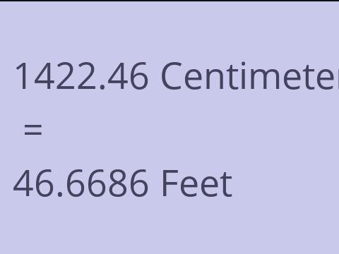 1422.46 CM TO FEET