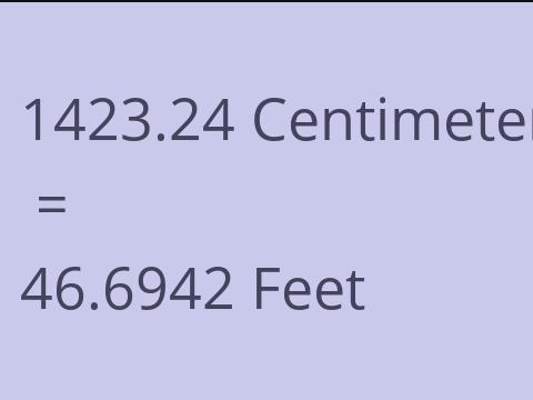 1423.24 CM TO FEET