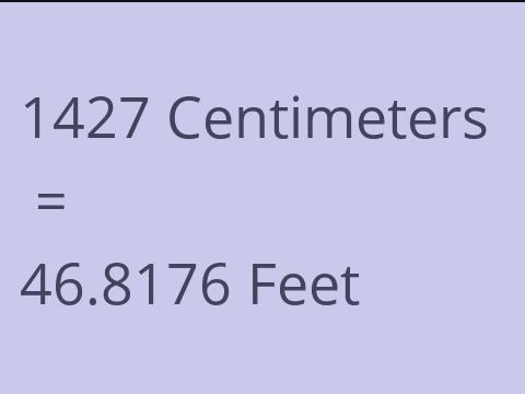 1427 CM TO FEET