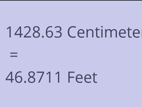 1428.63 CM TO FEET