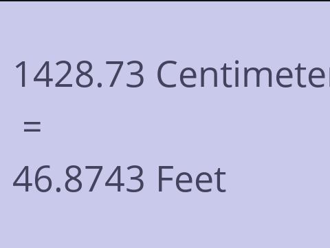 1428.73 CM TO FEET