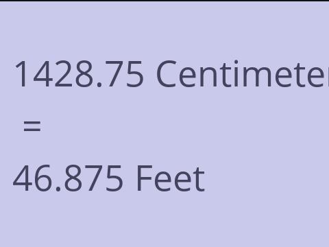 1428.75 CM TO FEET