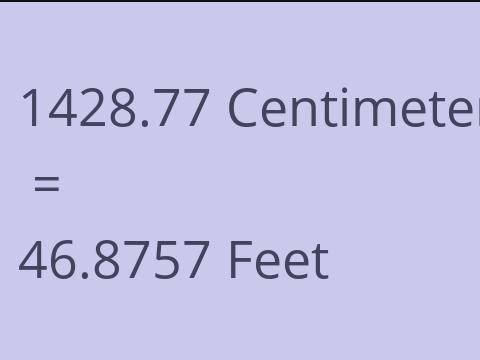 1428.77 CM TO FEET