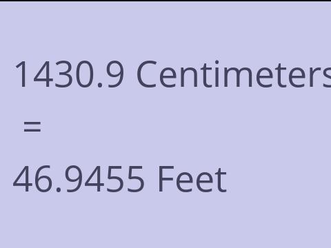 1430.9 CM TO FEET