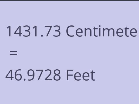 1431.73 CM TO FEET