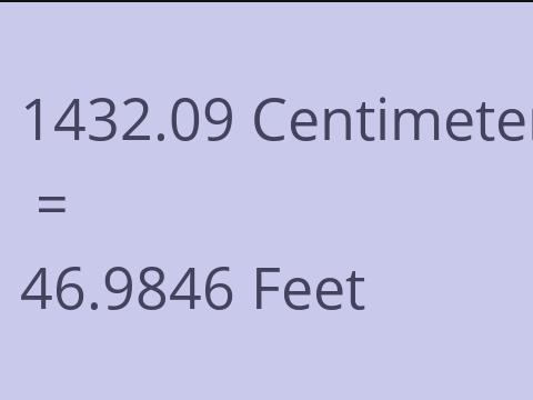 1432.09 CM TO FEET