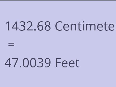 1432.68 CM TO FEET