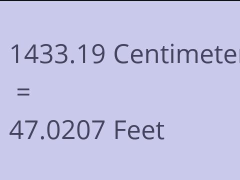 1433.19 CM TO FEET