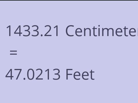 1433.21 CM TO FEET