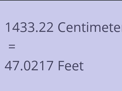 1433.22 CM TO FEET