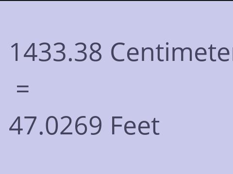 1433.38 CM TO FEET