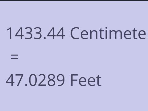 1433.44 CM TO FEET