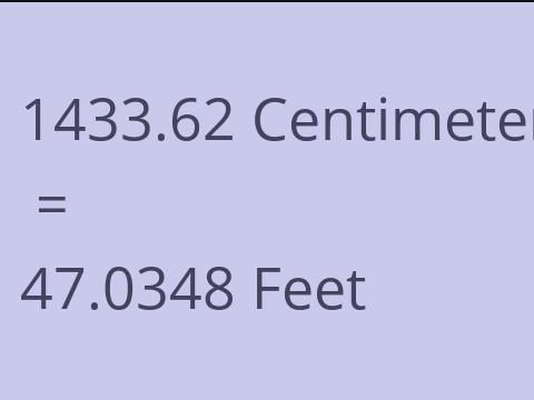 1433.62 CM TO FEET