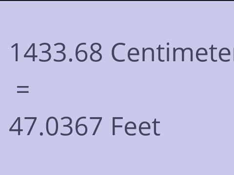 1433.68 CM TO FEET